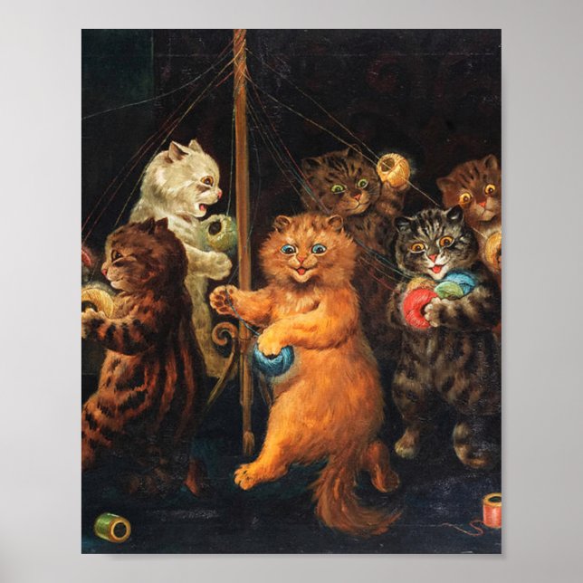 Poster O Maypole De Louis Wain (Frente)