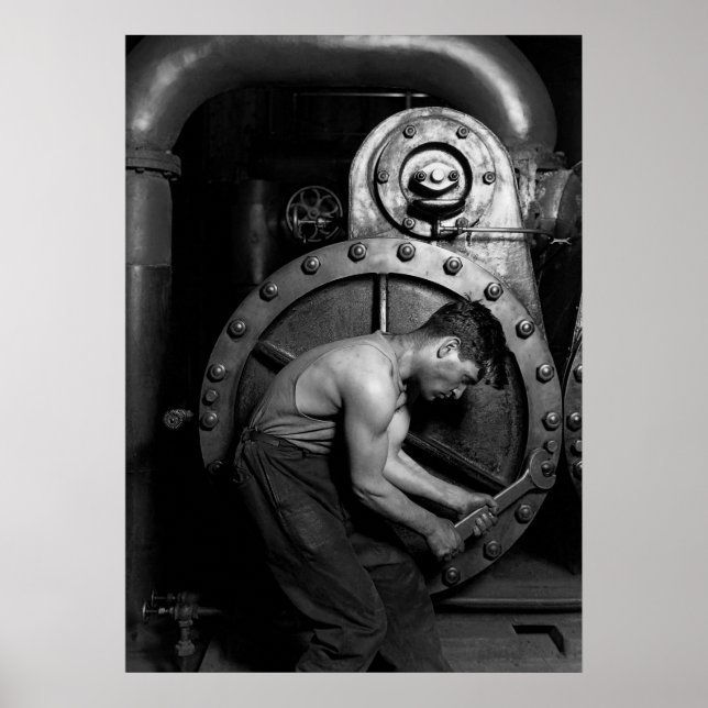 PÓSTER O MECÂNICO POWERHOUSE - 1920 - LEWIS HINE (Frente)