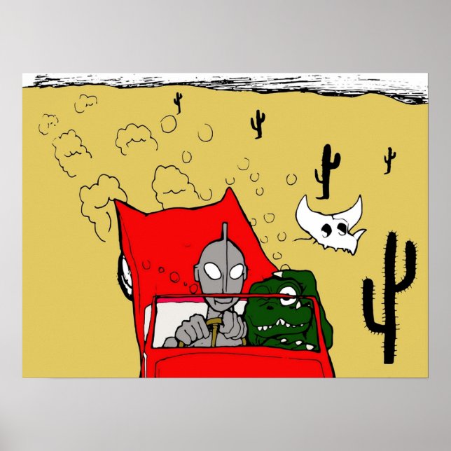 Poster O Medo e o Largar com Godzilla (Frente)