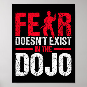 Poster O Medo Não Existe No Karate Dojo