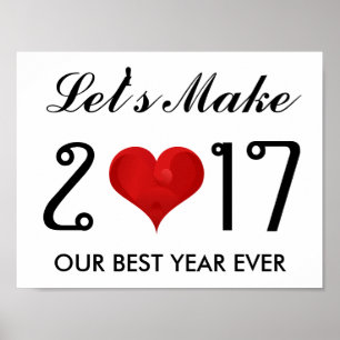 Póster O melhor ano do feliz ano novo 2017 inspiradores