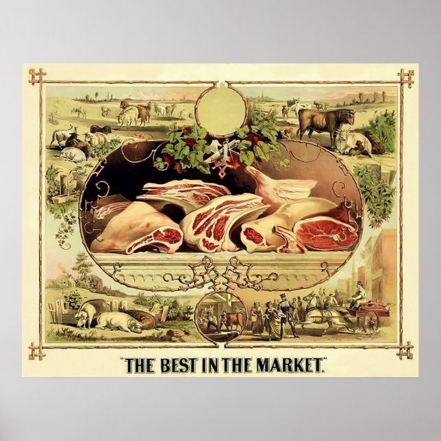 Póster O melhor do mercado ~ 1872. (Frente)