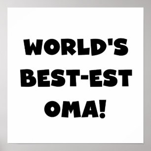 Póster O Melhor-est presentes pretos ou brancos de Oma do