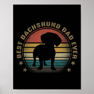 Poster O Melhor Pai Dachshund Que Já Engraçou Dias de os