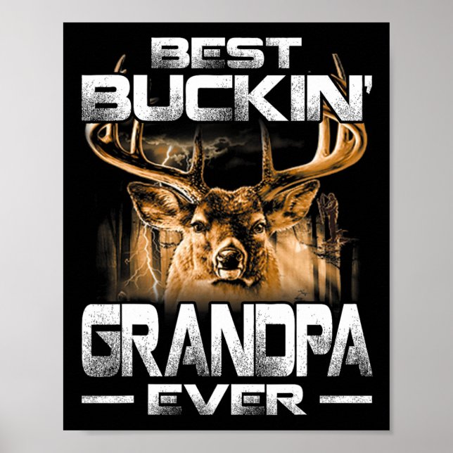 Poster O Melhor Vovô De Camisa Que Caça Bucki (Frente)
