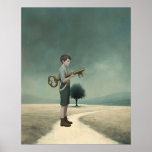 Poster O Menino & Sua Chave Livro de Histórias Surreali