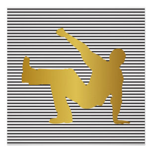 Póster O menino urbano da dança de Hip Hop listra o