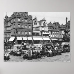 Póster O mercado no Trier, c.1910