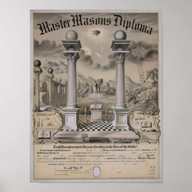 Póster O Mestre Mason Diploma (Frente)