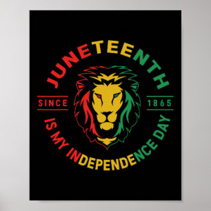 Poster O Meu Dia de Independência Lion Afro-Americano