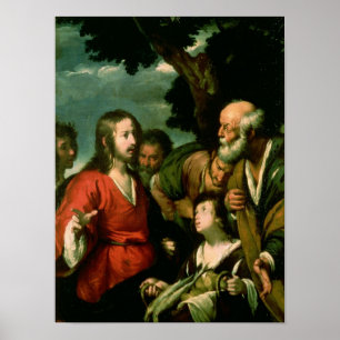 Poster O Milagre das Loaves e Fishes, c.1630