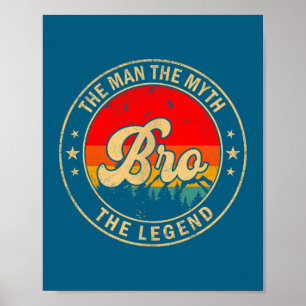 Poster O Mito do Bro Lendário Vintage Retro