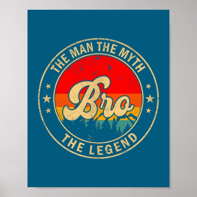 Poster O Mito do Bro Lendário Vintage Retro (Frente)
