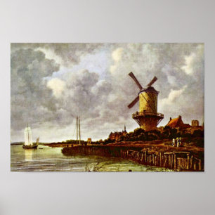 Poster O moinho de vento em Wijk Bij Duurstede [1]. Por