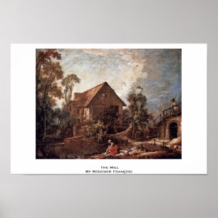 Póster O moinho por Boucher François