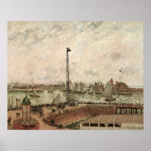 Póster O molhe do piloto, Le Havre por Camille Pissarro