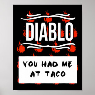 Poster O Molho De Diablo De Halloween Do Grupo Hot Moles