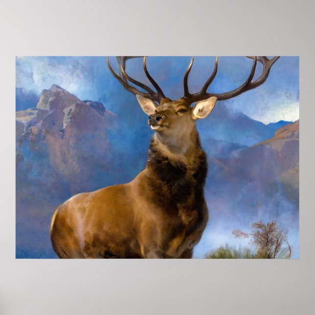 Poster O Monarca do Glen por Edwin Landseer (Frente)