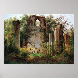 Póster O monastério de Caspar David Friedrich arruina