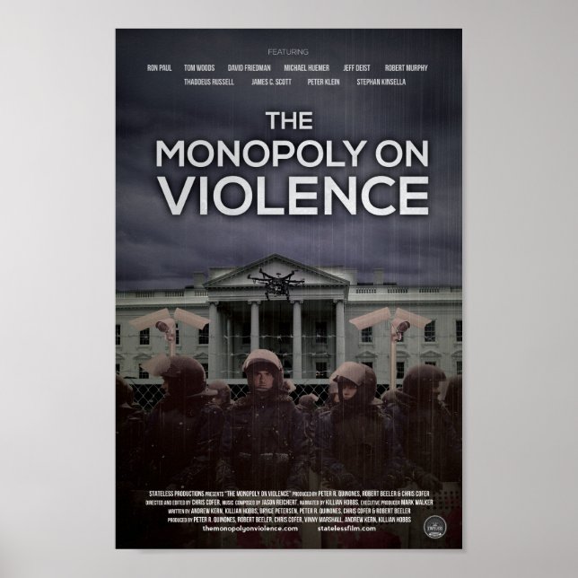poster "O Monopólio Sobre Violência" (Frente)