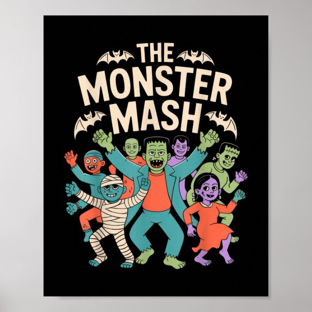 Poster O Monstro do Festa de Dança do Halloween (Frente)