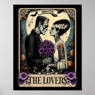 Poster O Monstro Frankenstein E A Noiva Os Amantes Taro