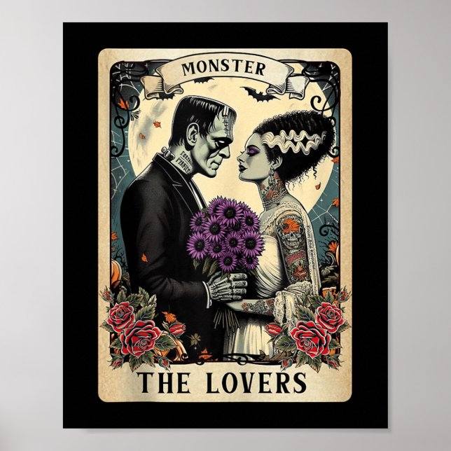 Poster O Monstro Frankenstein E A Noiva Os Amantes Taro (Frente)