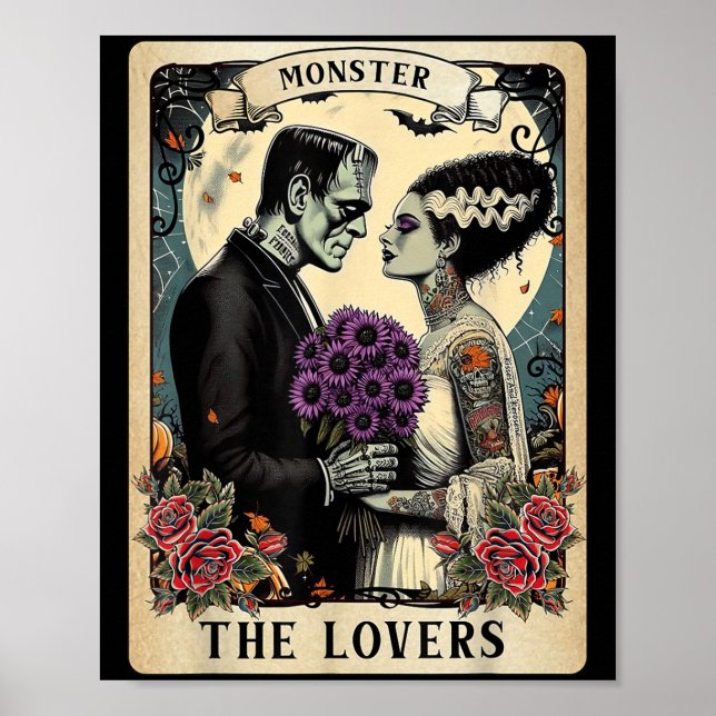 Poster O Monstro Frankenstein E A Noiva Os Amantes Taro (Frente)
