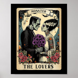 Poster O Monstro Frankenstein E A Noiva Os Amantes Taro