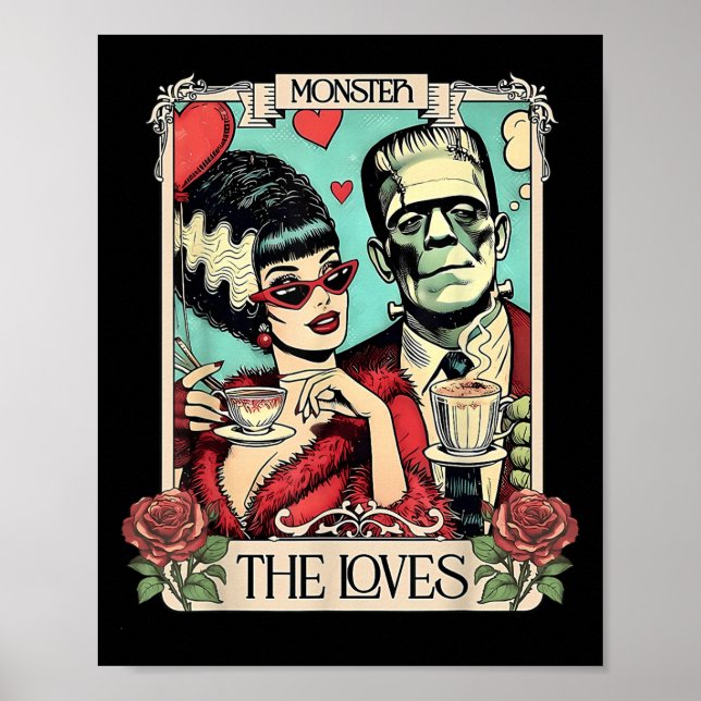 Poster O Monstro Frankenstein E A Noiva Os Amantes Taro (Frente)