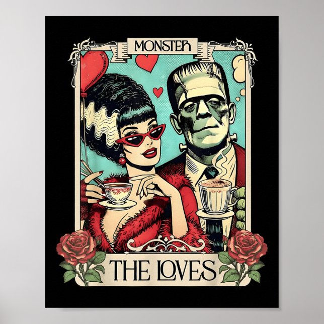 Poster O Monstro Frankenstein E A Noiva Os Amantes Taro (Frente)