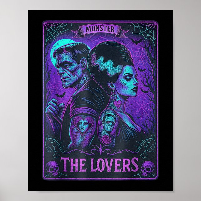 Poster O Monstro Frankenstein E A Noiva Os Amantes Taro (Frente)