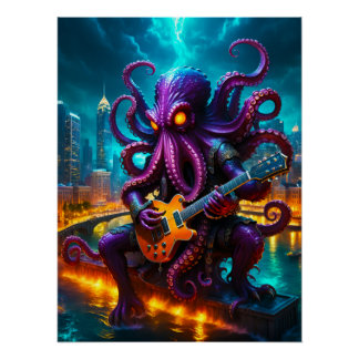 Póster O Monstro Kraken Rockstar