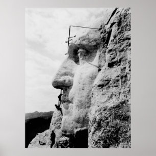 Póster O Monte Rushmore sob a construção