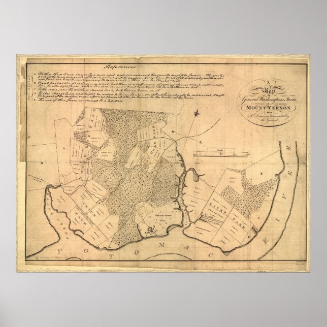 Póster O Monte Vernon de Washington (Frente)