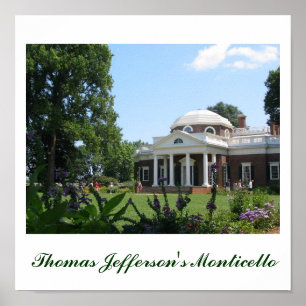 Póster O Monticello de Thomas Jefferson