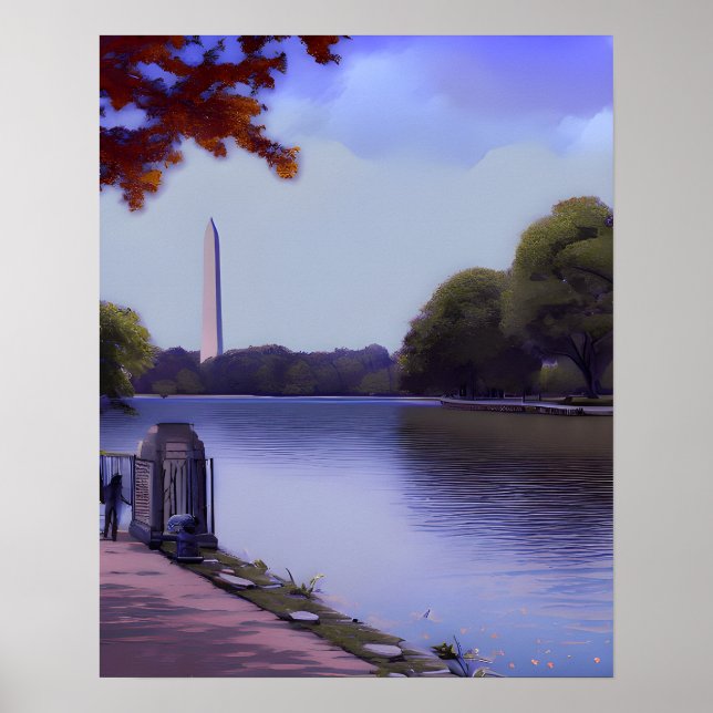 Poster O Monumento Nacional em Washington D.C. (Frente)