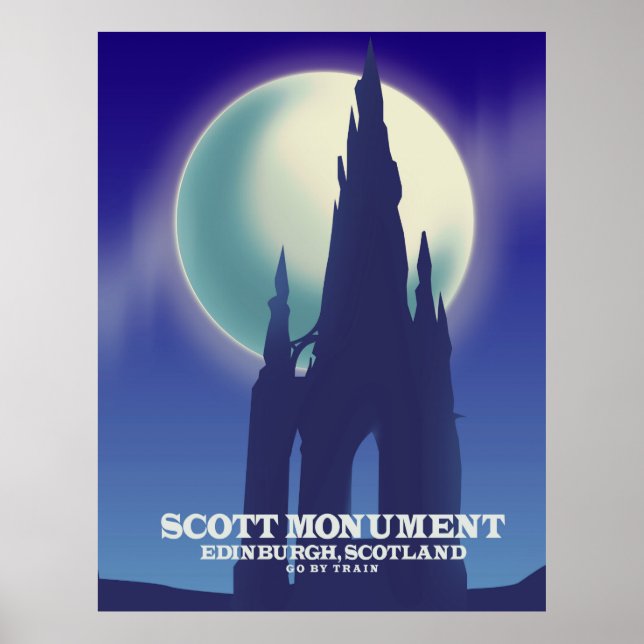 Poster O Monumento Scott, Edimburgo, Escócia (Frente)