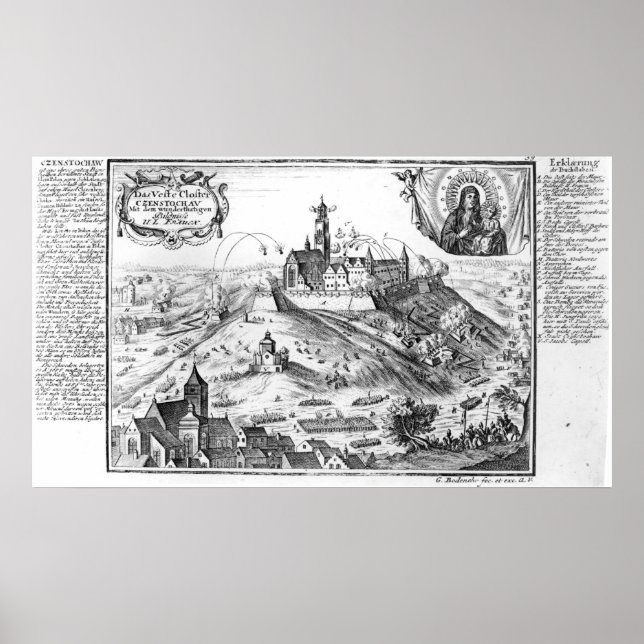 Poster O mosteiro de Jasna Gora, Czestochowa (Frente)