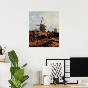 Póster O Moulin de Blute Fin por Vincent van Gogh