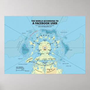 Póster O mundo de acordo com um usuário de Facebook