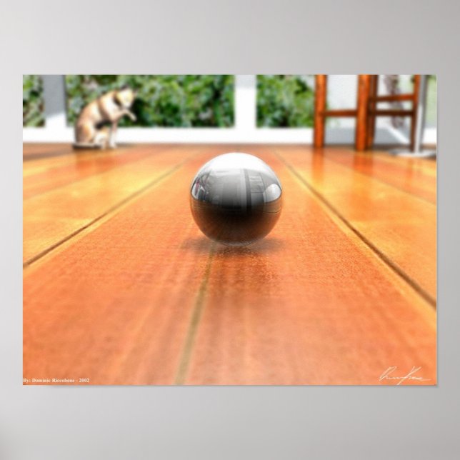 Póster O mundo de um mármore - cor (Frente)