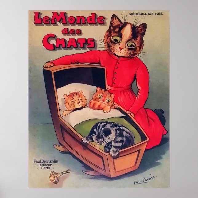 Poster O Mundo dos Gatos, Louis Wain (Frente)