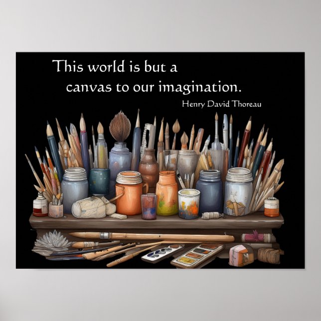 Poster O mundo é apenas uma Canvas (Frente)