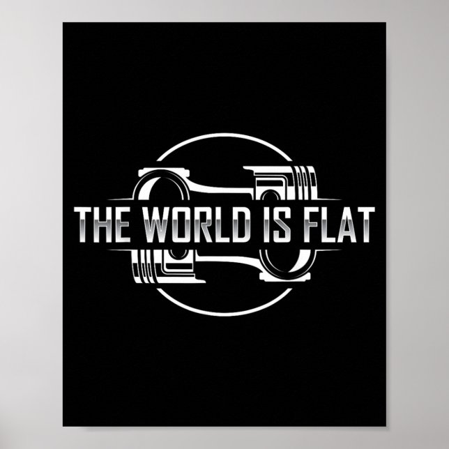 Poster O Mundo É Plano Motor Boxer Jdm Corrida (Frente)