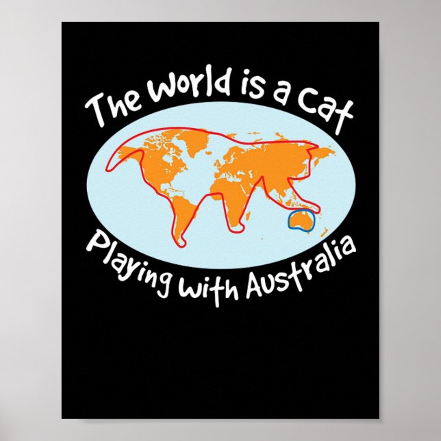 Poster O Mundo É Proprietário De Gatos (Frente)