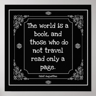 Poster O mundo é um livro - Santo Augustine