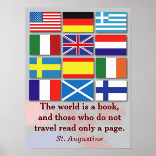 Poster O mundo é um livro - St Augustine