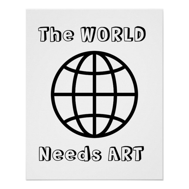 Póster O Mundo Precisa de Arte,  (Frente)