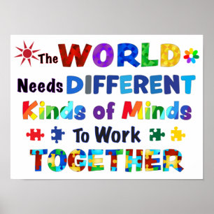 Poster O MUNDO precisa de diferentes tipos de mentes